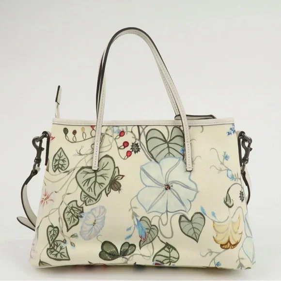 Gucci Cream Floral 2 way Satchel - Picture 9 of 10
